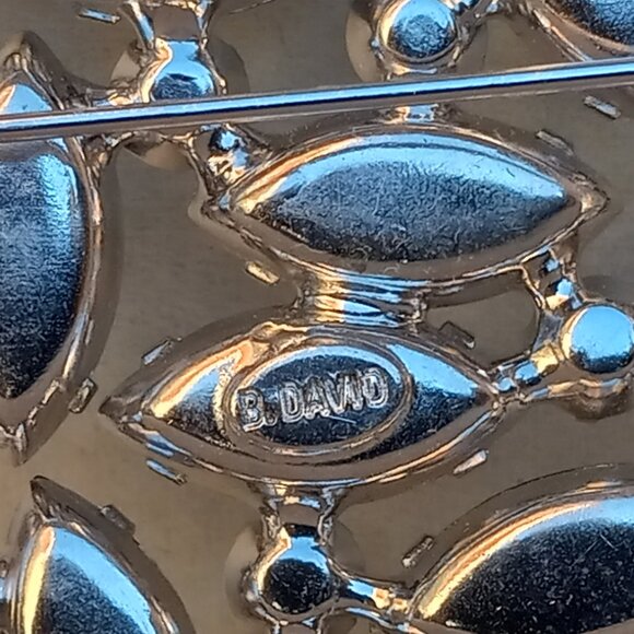 B. David Earrings & Brooch Set Aurora Borealis + Original Box - Picture 11 of 16